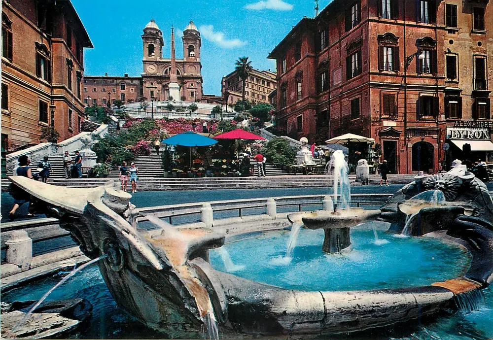 Piazza di Spagna - Trinità dei Monti — OTO Italian Leaers in Souvenirs, n°11394 - Vorderseite