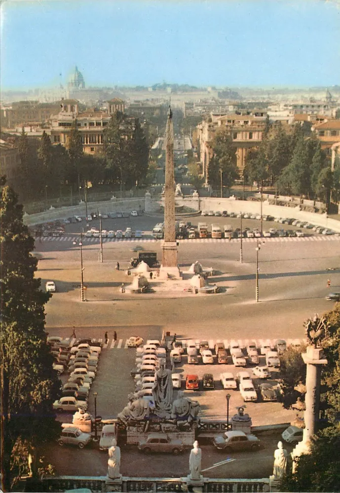 Piazza del Popolo — vista do Pincio — editor LA 11 - Frente