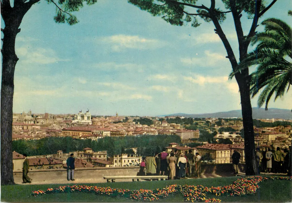 Roma — vista panorâmica do Gianicolo — editor Terni, n° 213 - Frente