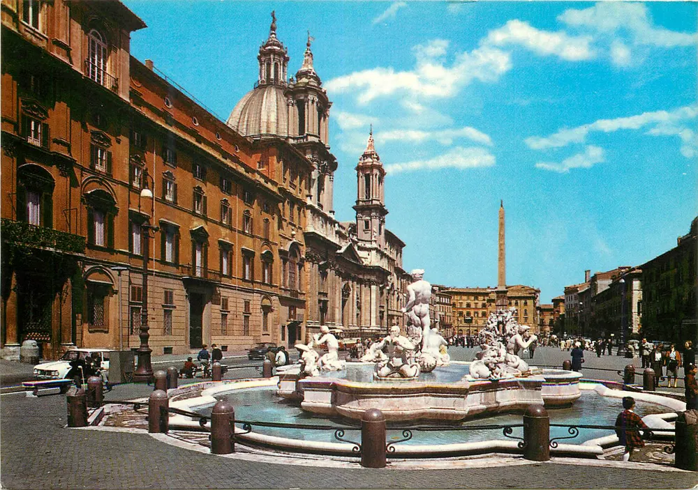 Piazza Navona — Fontaine de Neptune — editor Italian Leader, n° 337 - Frente