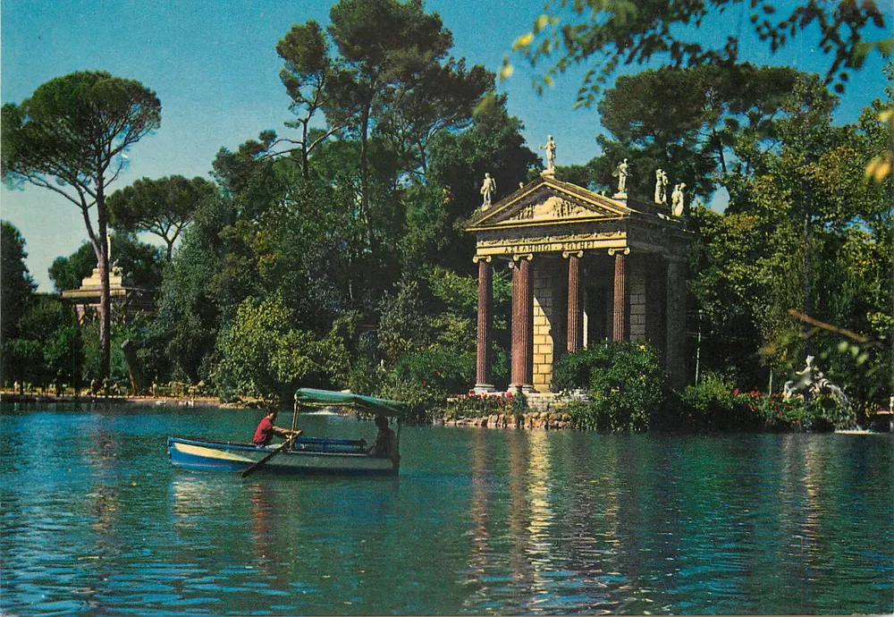 Villa Borghese — O pequeno lago — Fotocolor Ektachrome - Frente