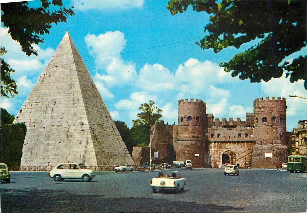 Pyramid of Caio Cestio and Saint Paul's Gate — Multigrap Terni, no. 220 - Front