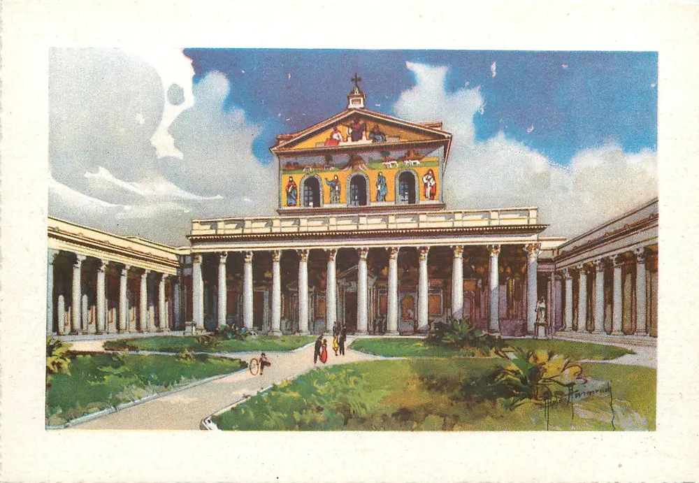 Basílica de S. Paulo — Roma — Fratelli Scroochi, Milão, n° 4853-4 - Frente