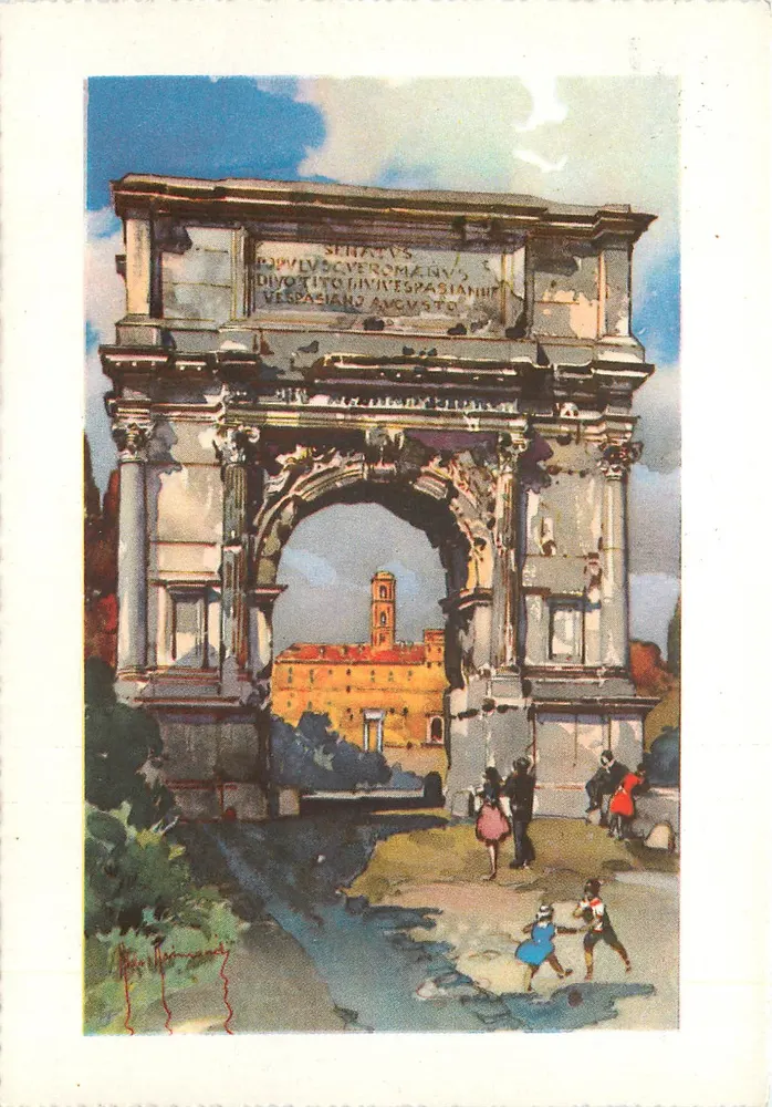 Arco de Tito — Roma — editor Fratelli Scroccchi, n° 4853-17 - Frente