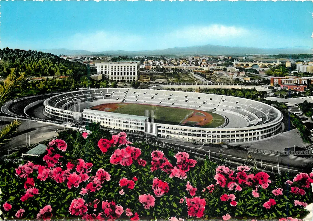 Estádio Olímpico de Roma — vista aérea — Stah Grafikon Cesar's Capella-Nilano - Frente