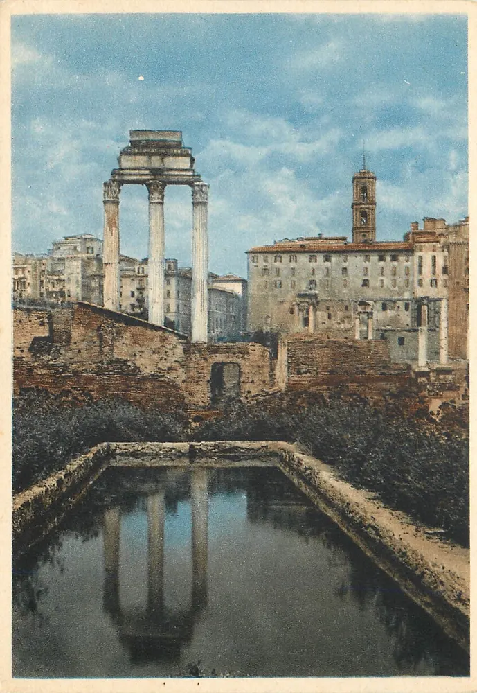Roma — Templo de Castor e Pollux — editor Cecami - Frente