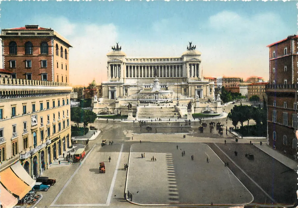 Rome — Piazza Venezia et Monument à Victor-Emmanuel II — Stab Grafica Caprile-Rilase - Recto