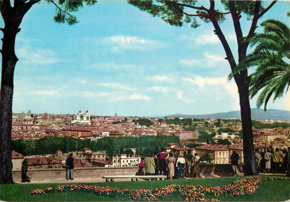 Roma — vista panorâmica do Gianicolo — edição Plurigrafe Terni n°213 - Frente
