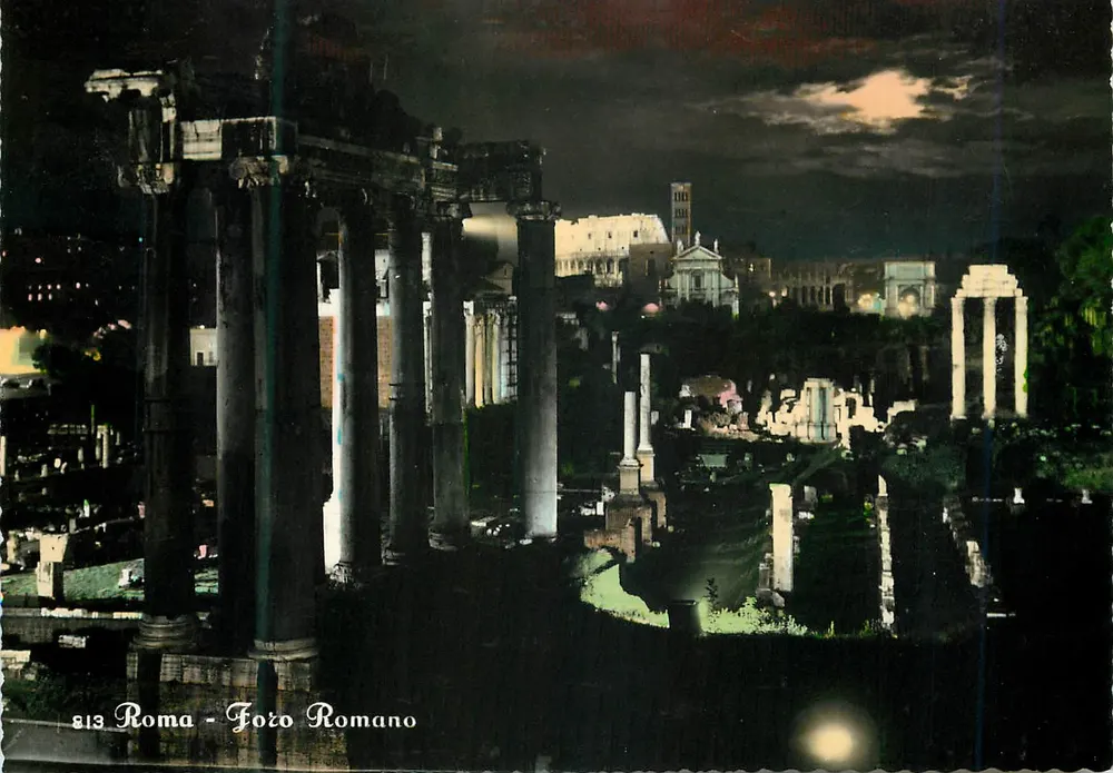 Roma - Foro Romano — vista noturna — Edição Belvedere n°813 - Frente