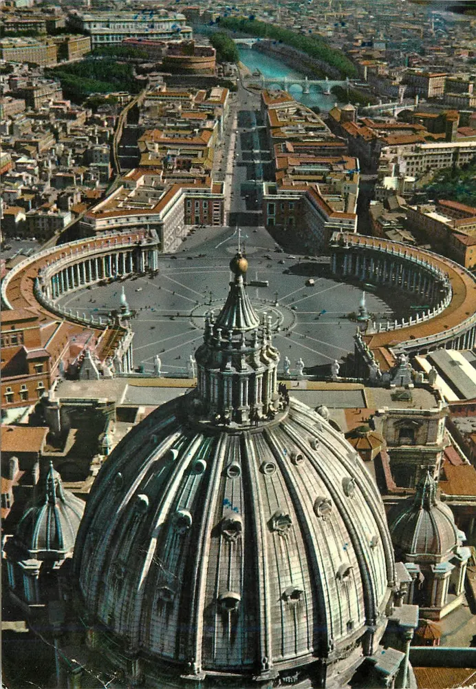Piazza San Pietro — vista aérea — Ed. Galleria Savelli, Roma - Frente