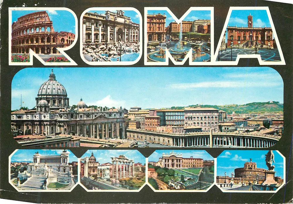 Roma — Panorama e monumentos — editor OTTO, n° 7364 - Frente