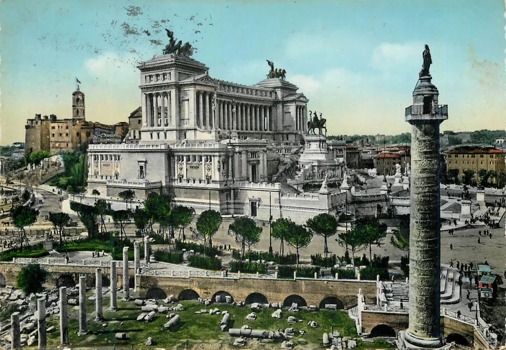 Rome — Forum Trajan et Monument à Victor-Emmanuel II — Stab. Grafico Cesare Capitelli Milano - Recto