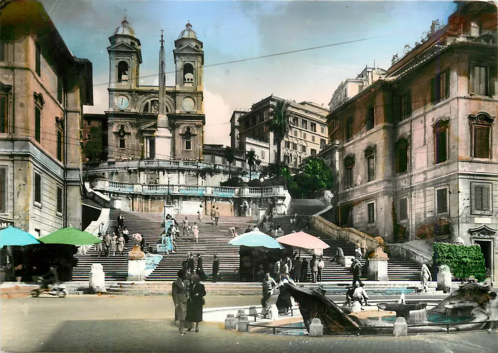 Piazza di Spagna - Trinità dei Monti — éditeur '182' - Recto