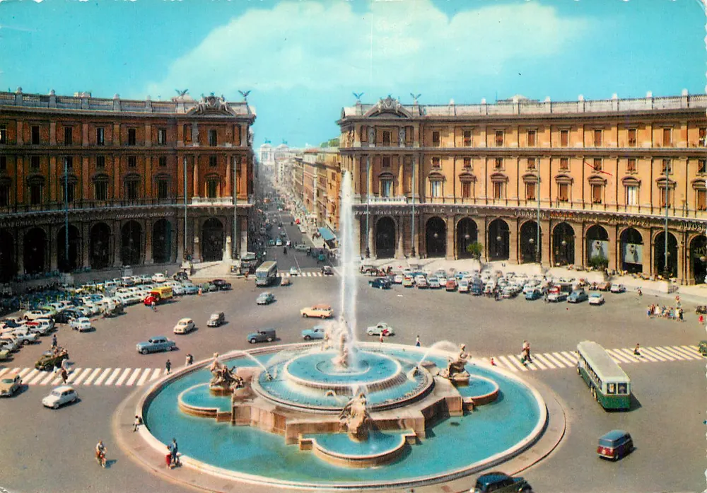 Piazza dell'Esedra — Roma — Stah Gráfico Cesare Capello-Milano - Frente