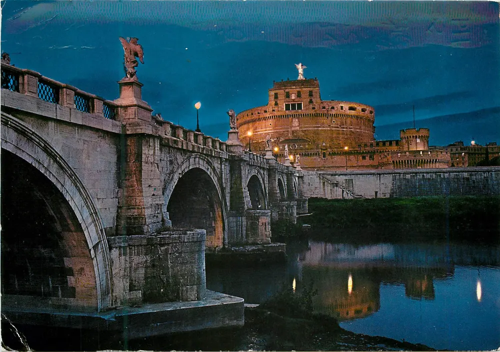 Brug en Kasteel van Sint-Angelo — nachtuitzicht — SPAT n°33057 - Voorkant