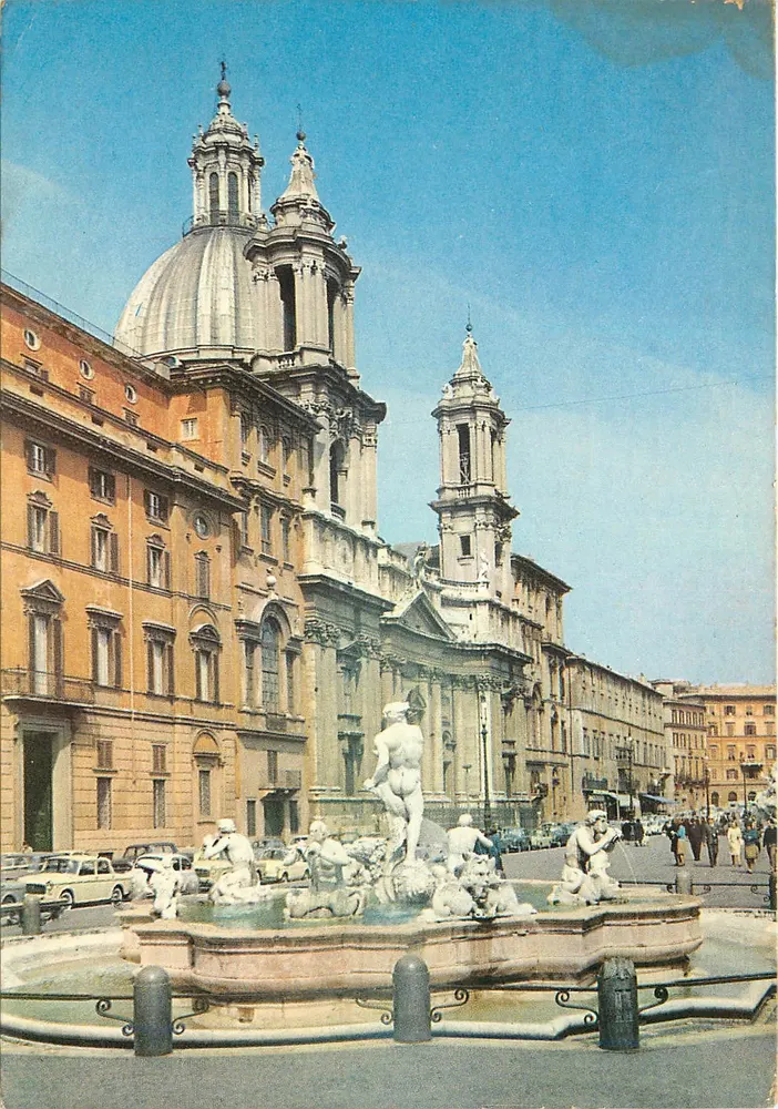 Piazza Navona — Fonte de Netuno — Da Fotocolor - Kodak Ektachrome n°107 - Frente