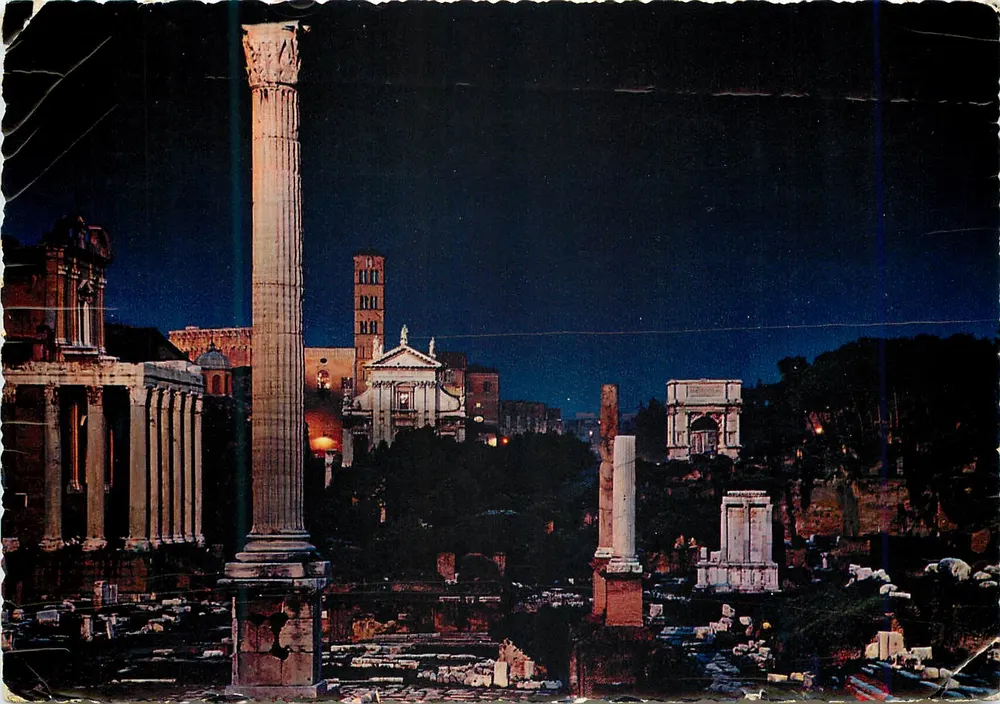 Fórum Romano — vista noturna — Stato Grafica Capitello-Niliano, n° 14 - Frente