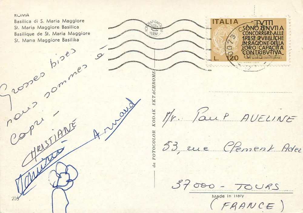Roma - Basílica de Santa Maria Maior — editor Kodak, n° 205 - Verso