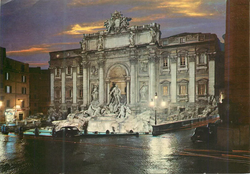 Fontana di Trevi — Notturno — Plurigraf Terni n°251 - Recto