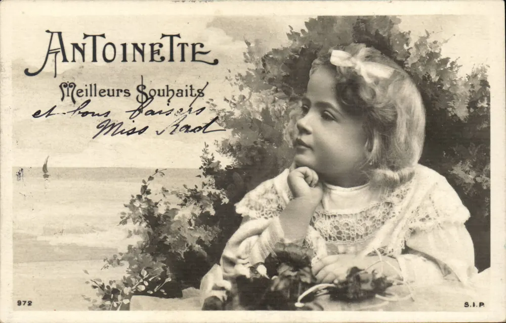 Antoinette — Meilleurs Souhaits et bons baisers — S.I.P. n° 972 - Recto