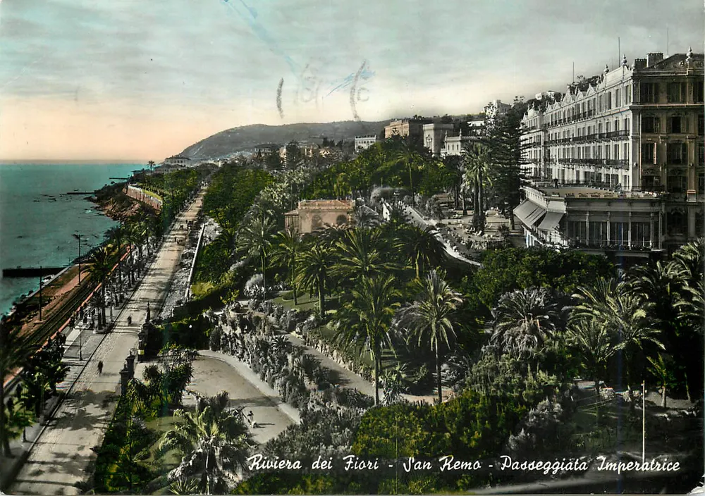 Riviera dei Fiori - San Remo - Passeggiata Imperatrice — Éditeur A. Ragalzi, Sanremo - Vorderseite