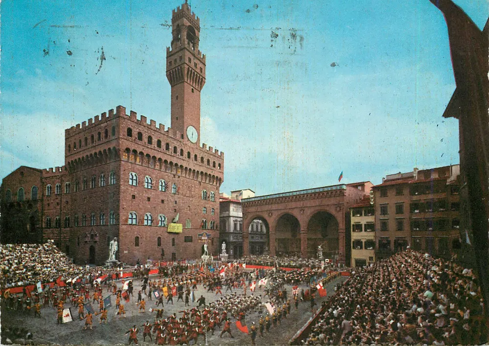 Piazza della Signoria — Florenz — Casa Editrice Gino Giusti - Vorderseite
