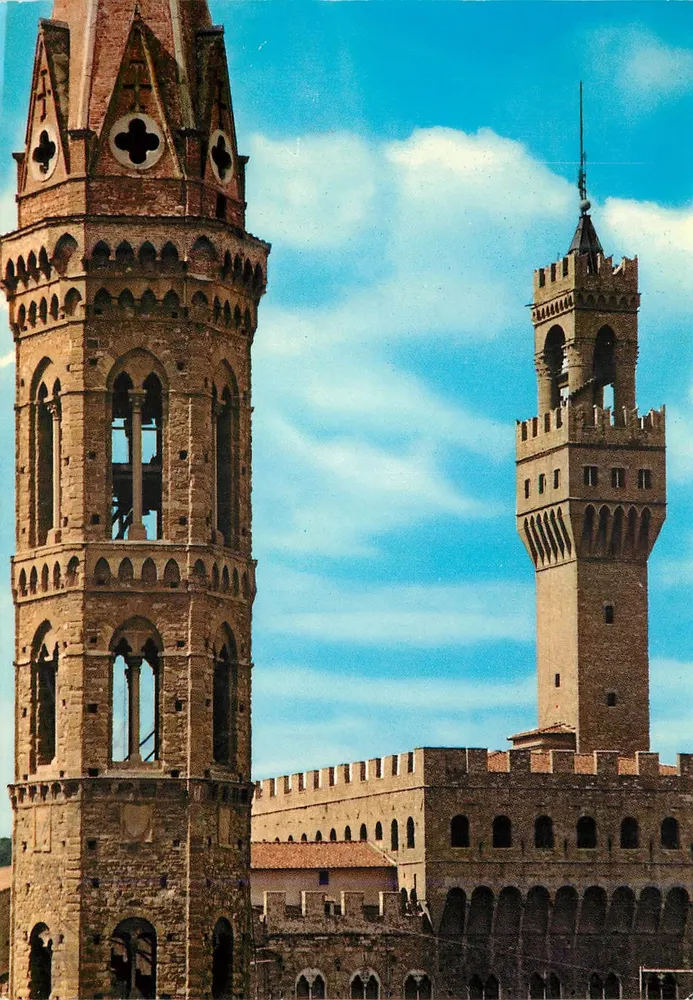 Campanile der Badia und Turm des Palazzo Vecchio — Verlag SAFRA — Nr. 306 - Vorderseite