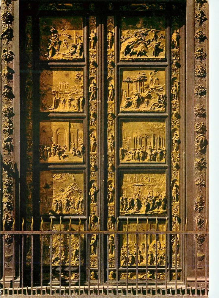 Porta del Paradiso (Ghiberti) — Baptisterium — Édition Giusti di S. Bacocci, Firenze - Recto