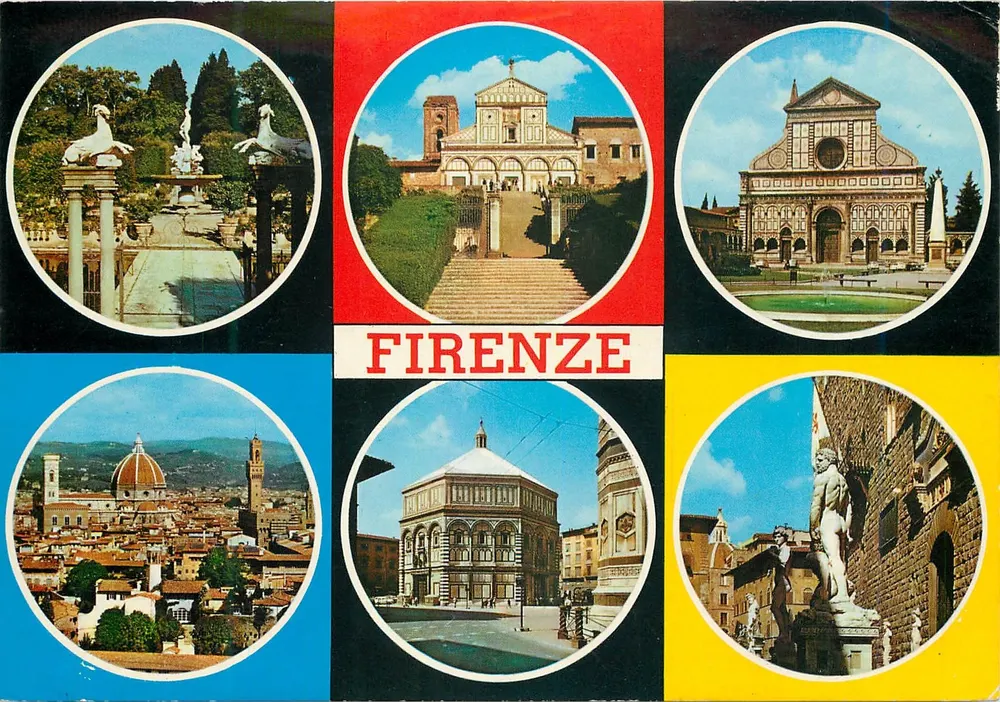 Florença — seis vistas turísticas — Innocenti editori in Firenze - Frente