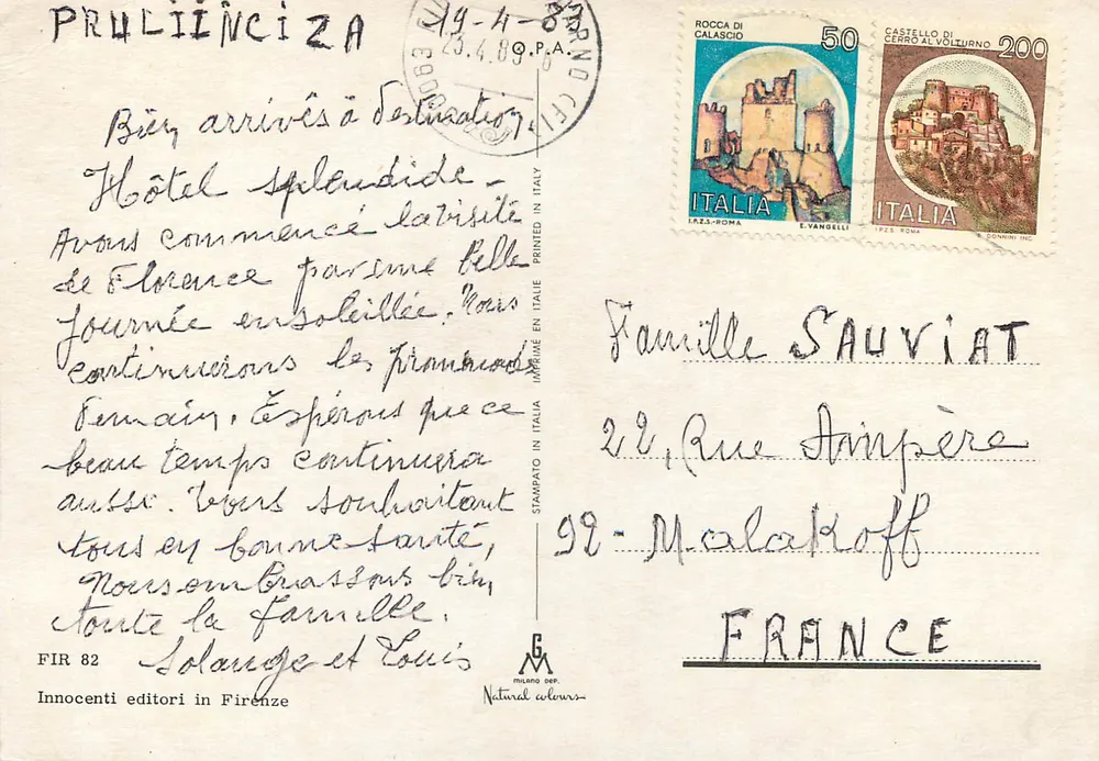 Florença — seis vistas turísticas — Innocenti editori in Firenze - Verso