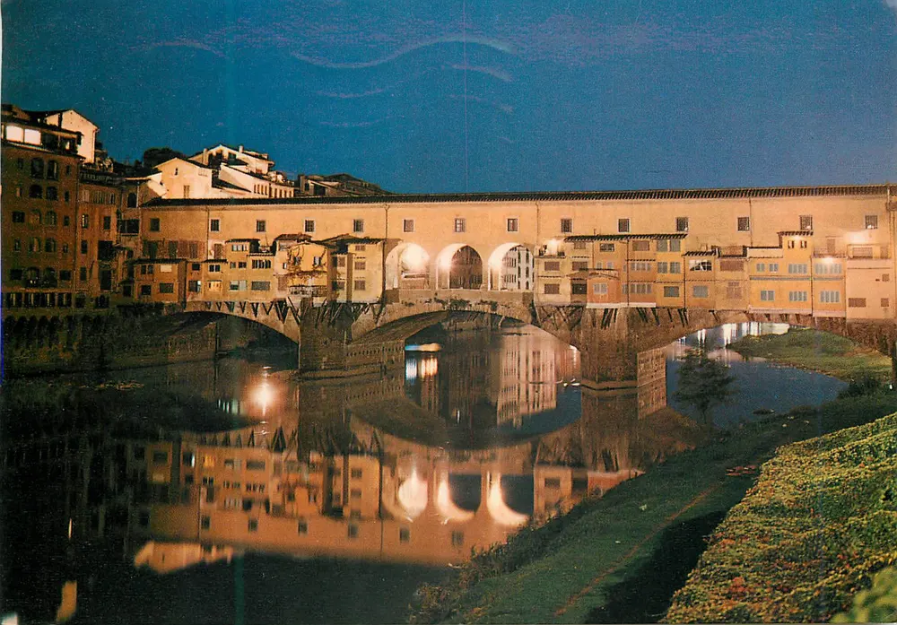 Ponte Vecchio — noite — Ediz. Giusti di S. Becocci - Firenze F 83 - Frente