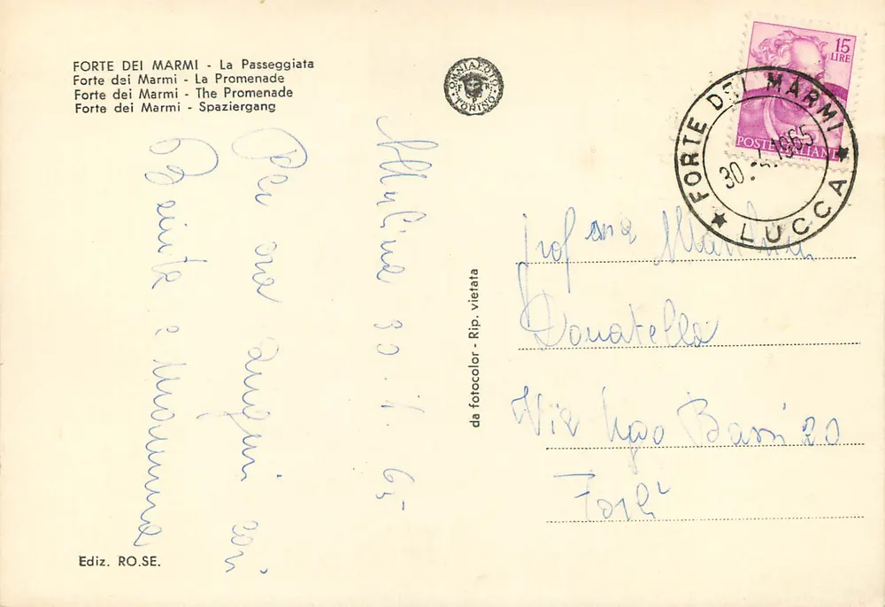 Forte dei Marmi — A Passeggiata — Ediz. RO.SE. - Verso