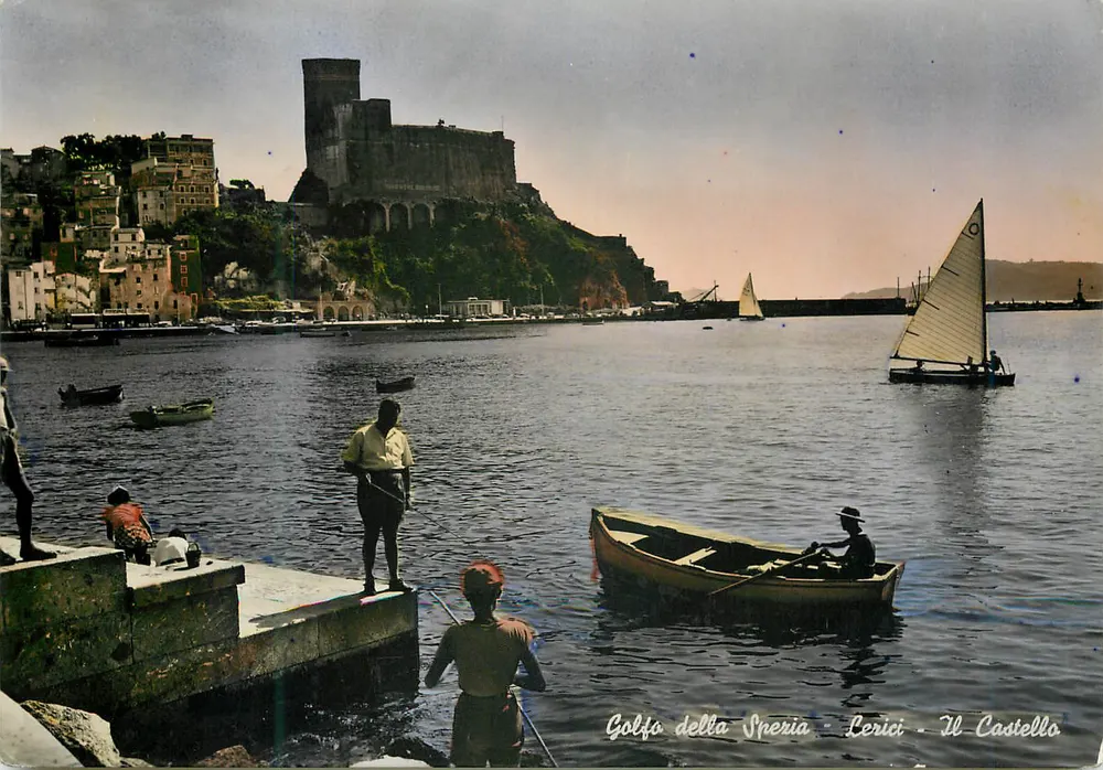 Golfo della Speria - Lerici - Zamek — widok z zamku i portu - Awers