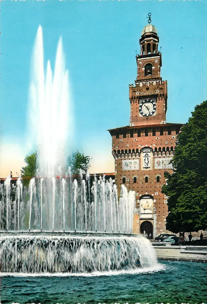 Milano — Fontaine et tour du Filarete — GIESSE n°49 - Recto