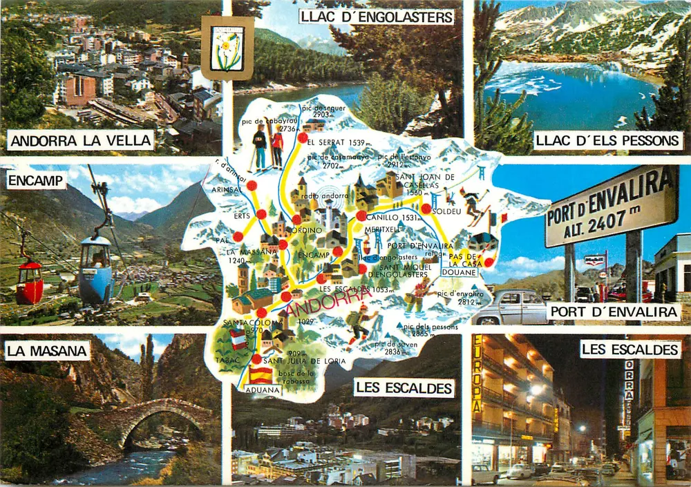 Vale de Andorra — diferentes aspectos — FISA - I.G. - Palaudàrias, 26 - Barcelone - Frente