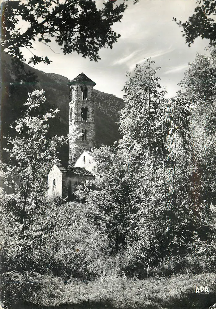 Santa Coloma — romanische Turm der Kapelle von St. Coloma — APA Postkartenfirma — Bramure - Vorderseite