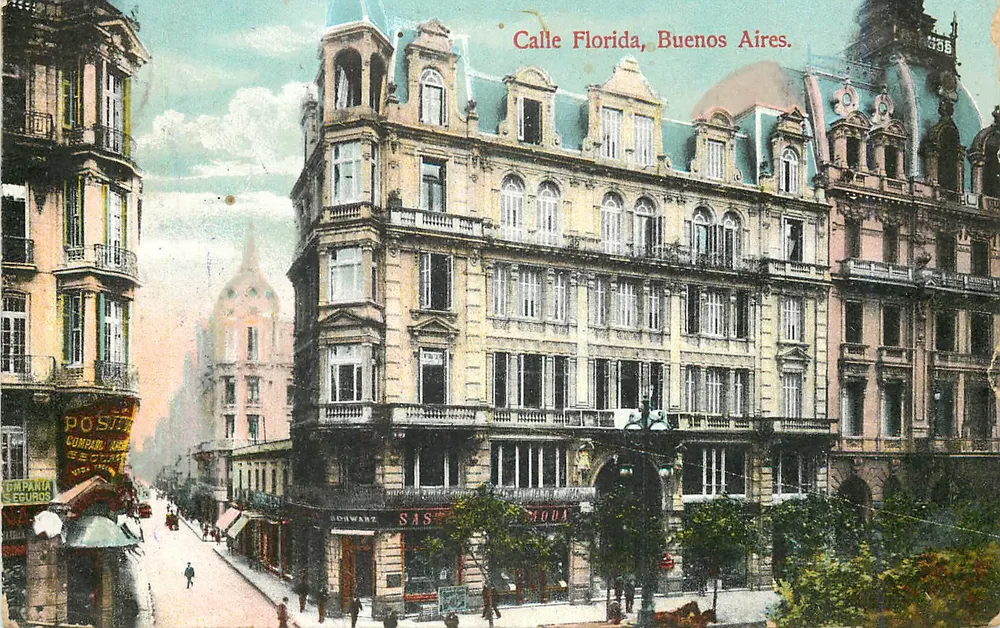 Calle Florida, Buenos Aires — vista architettonica — Edizione Carmelo Ibarra, n°40 - Recto