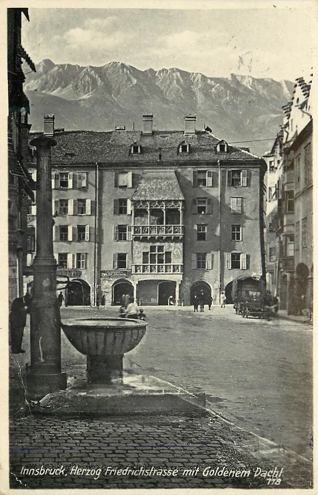 Innsbruck, Herzog Friedrichstraße com o Dachl Dourado — editor desconhecido, n° 778 - Frente