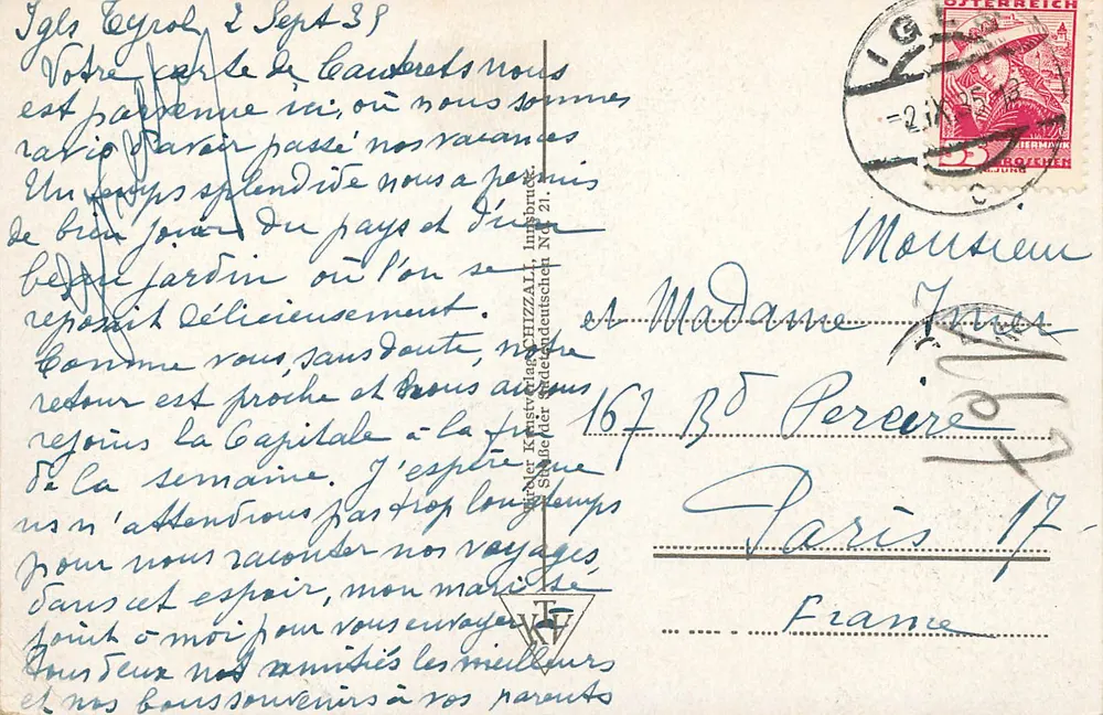 Innsbruck, Herzog Friedrichstraße com o Dachl Dourado — editor desconhecido, n° 778 - Verso