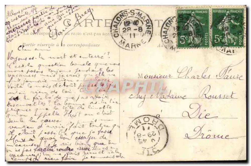 Chalons-sur-Marne — Église Saint-Jean — Édition des Magasins Réunis - Verso