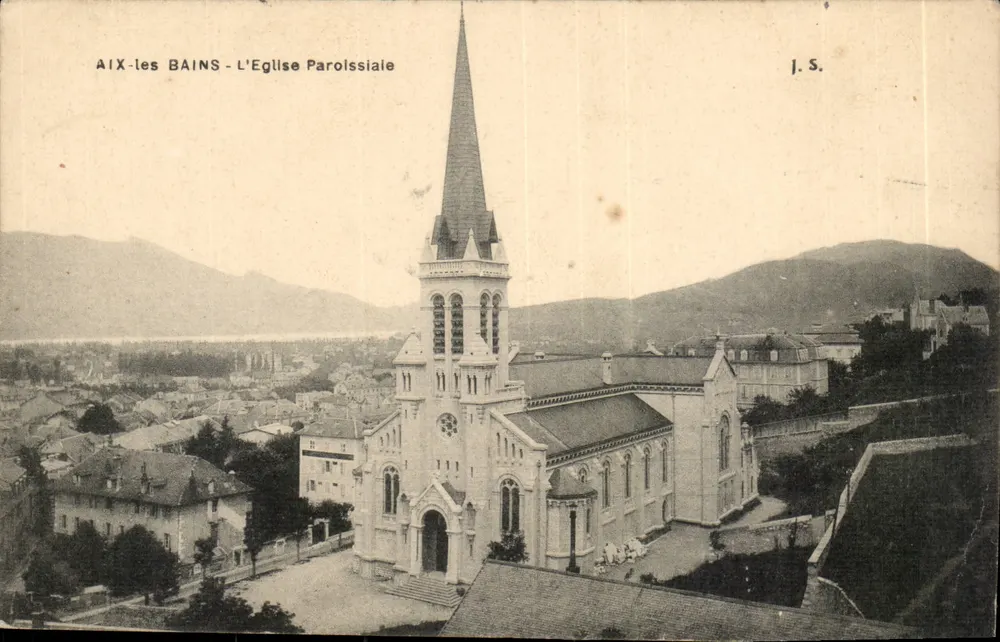 AIX-les BAINS - A Igreja Paroquial — J.S. - Frente