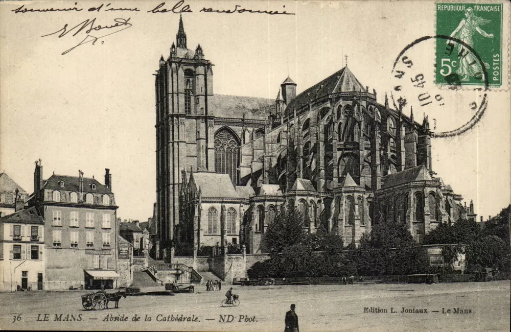 Le Mans — Abside da Catedral — Edição L. Joniaux — n°36 - Frente