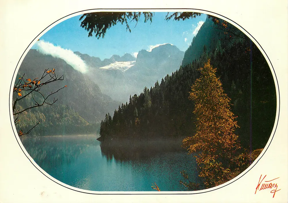 See in den Alpen — Panoramablick — unbekannter Verleger, Seriennummer nicht sichtbar - Vorderseite