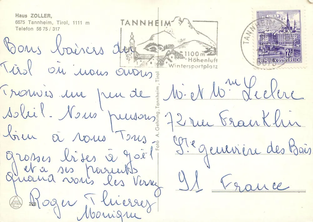 Haus Koller — Tannheim-Bergd 19 — Tannheimertal — Vilsalpsee — Berg-Einstein — Tirol - Rückseite