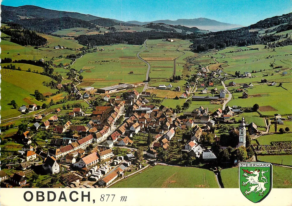 OBDACH, 877 m — vista aérea — Steiermark - Frente