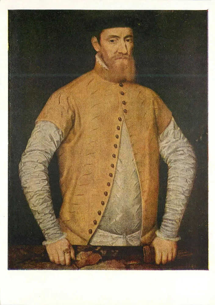 Porträt eines Mannes — Anthonis Mor, um 1575 — Verlag ИЗОГИЗ, n° A08954-63 - Vorderseite