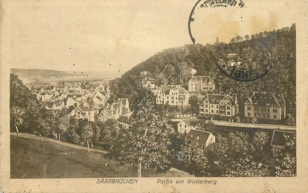 SAARBRÜCKEN — Teil des Winterbergs — Verlag von Emil Hartmann i. E., Nr. 41 - Vorderseite