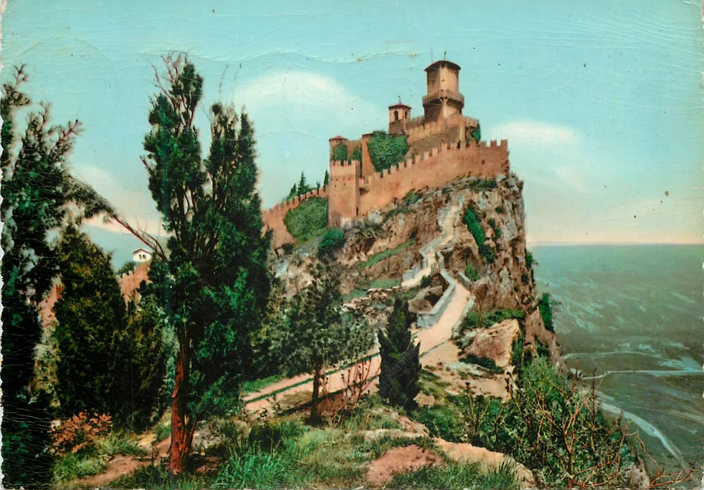 La Rocca S. Marino — Zamek na skałach — Wyd. URBE, nr 4 - Awers