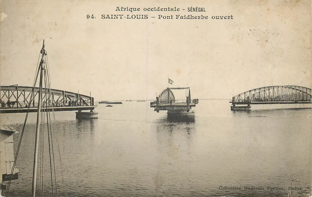 Saint-Louis - Offener Faidherbe-Brücke — General Fortier Sammlung, Dakar - Vorderseite