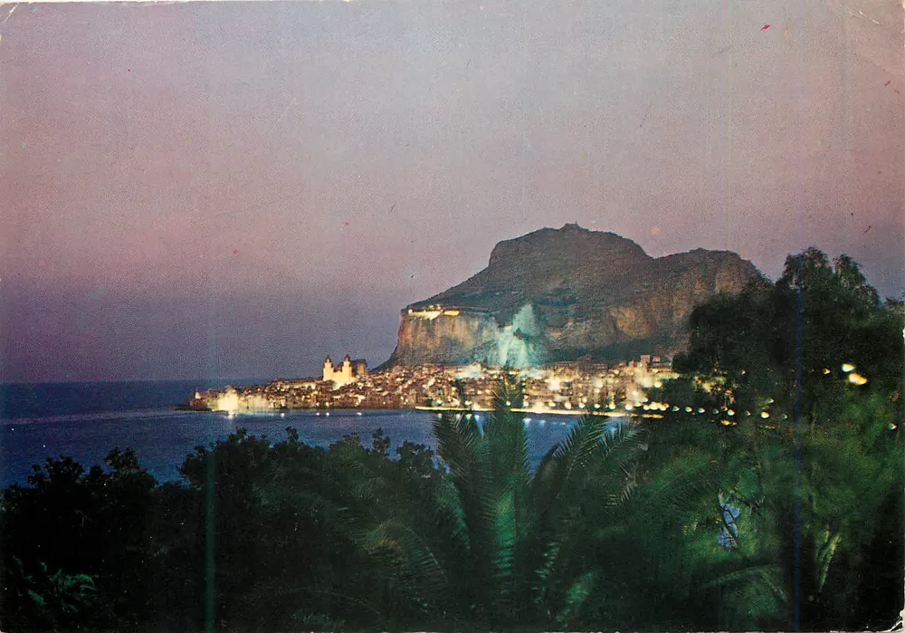 Cefalù — Nachtsicht — Edition F. Lli Barracato, Cefalù - Vorderseite